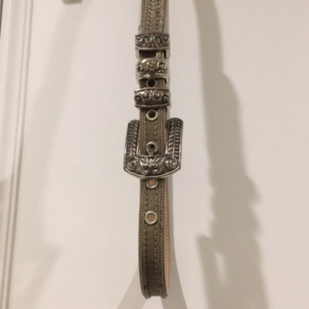 Vintage Silver Western Mesh Belt Sz Medium